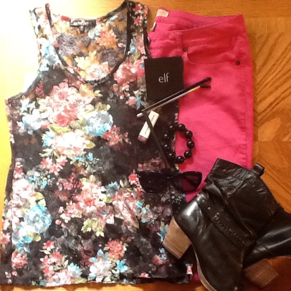Sheer Almost Famous floral top